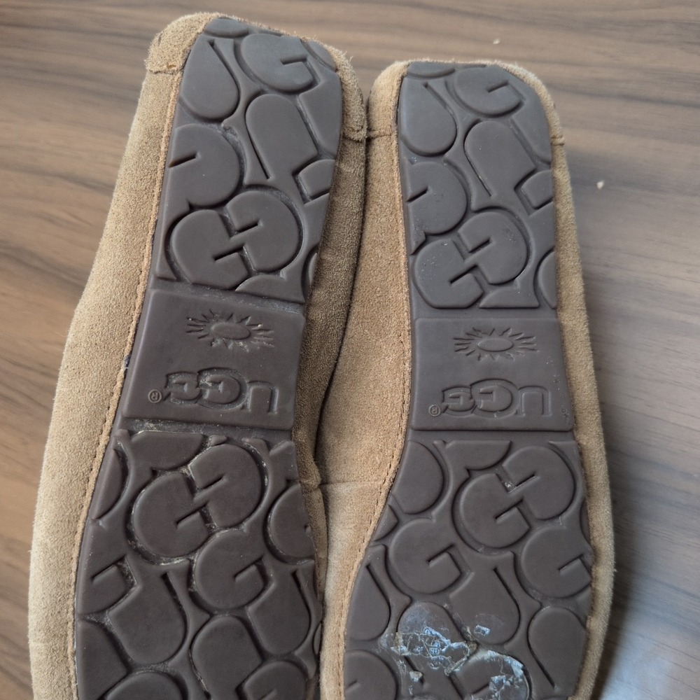 Ugg Australia Lizzy Moccasin Slip On Slippers Womens 10 Chestnut Brown Tassel - Picture 6 of 7